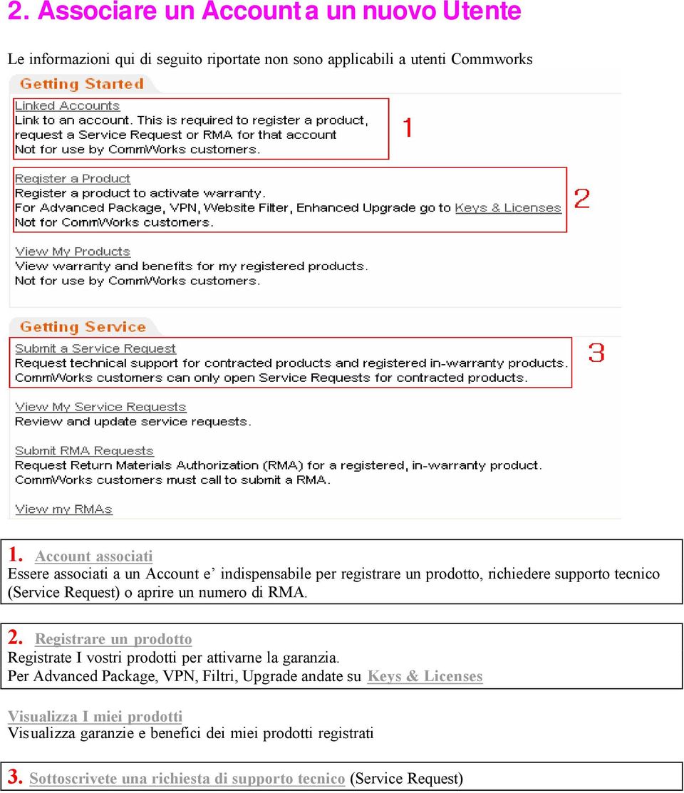 un numero di RMA. 2. Registrare un prodotto Registrate I vostri prodotti per attivarne la garanzia.