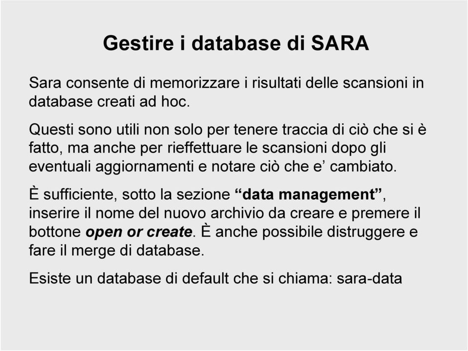 aggiornamenti e notare ciò che e cambiato.