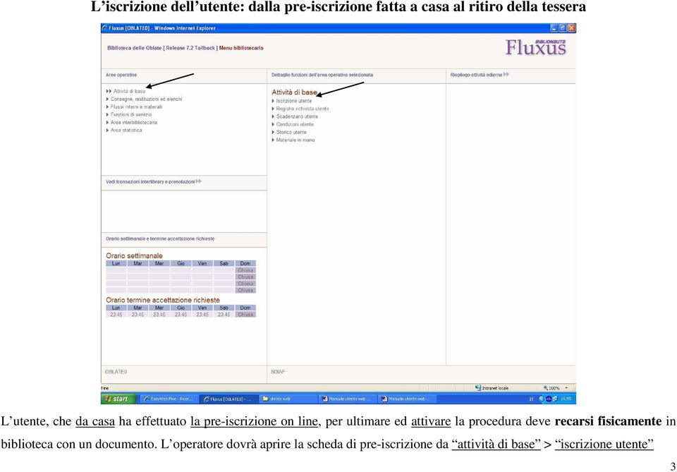 attivare la procedura deve recarsi fisicamente in biblioteca con un documento.