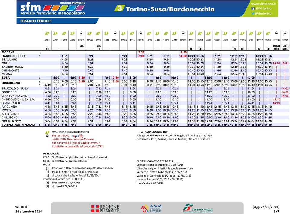 ] [+] [2] [3] [2] [3] [2] [3] SCOL SCOL MODANE 7:30 9:30 BARDONECCHIA 5:21 6:21 7:21 8:00 8:21 9:21 10:00 10:21 10:16 11:21 12:21 12:16 13:21 13:16 BEAULARD 5:28 6:28 7:28 8:28 9:28 10:28 10:23 11:28