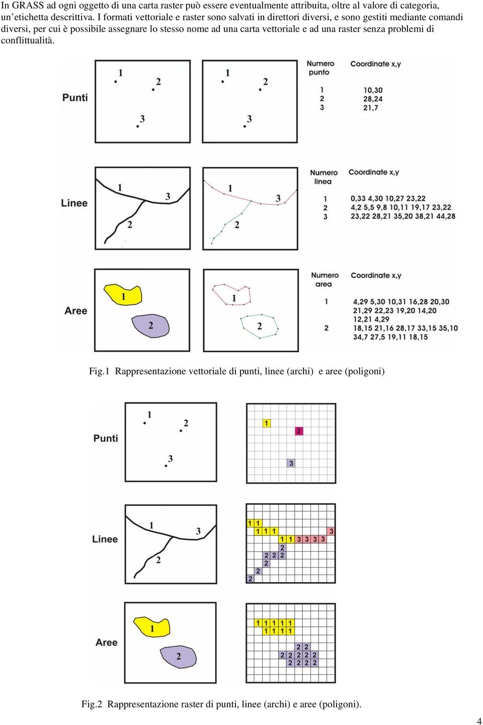 I formati vettoriale e raster sono salvati in direttori diversi, e sono gestiti mediante comandi diversi, per cui è possibile