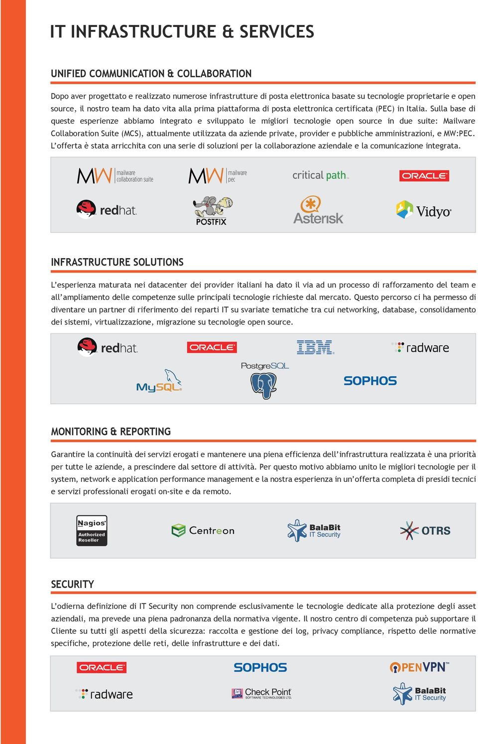 Sulla base di queste esperienze abbiamo integrato e sviluppato le migliori tecnologie open source in due suite: ailware Collaboration Suite (CS), attualmente utilizzata da aziende private, provider e