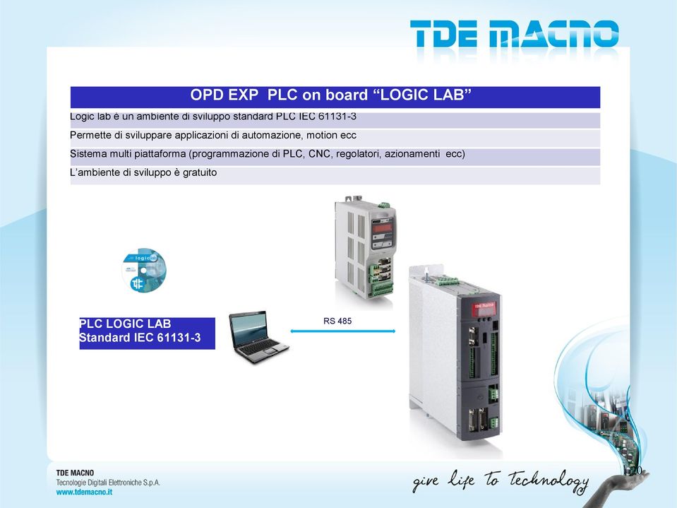 Sistema multi piattaforma (programmazione di PLC, CNC, regolatori, azionamenti