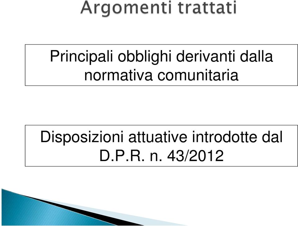 comunitaria Disposizioni