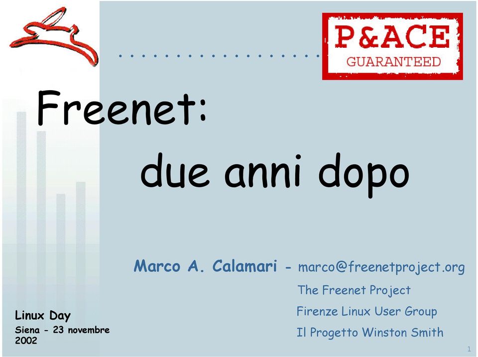 org The Freenet Project Linux Day Siena - 23