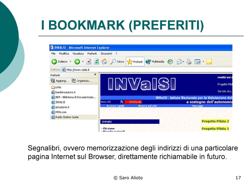 particolare pagina Internet sul Browser,