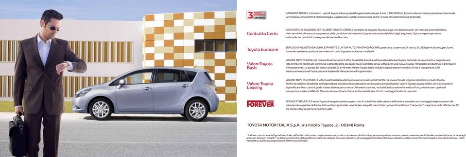 Contratto Certo CONTRATTO DI ACQUITO PER I CLIENTI TOYOTA.