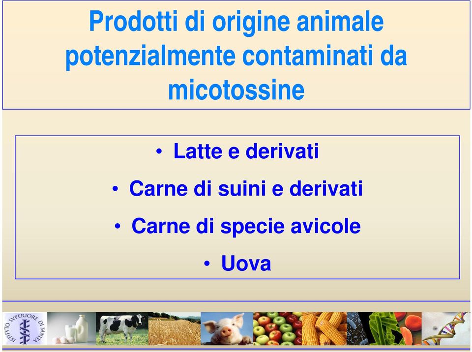 micotossine Latte e derivati Carne