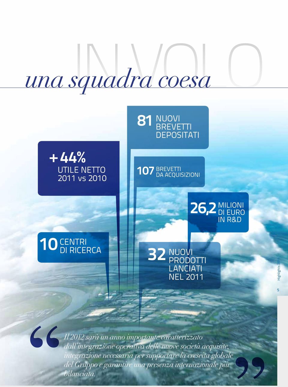 2011 5 Il 2012 sarà un anno importante caratterizzato dall integrazione operativa delle nuove società acquisite,