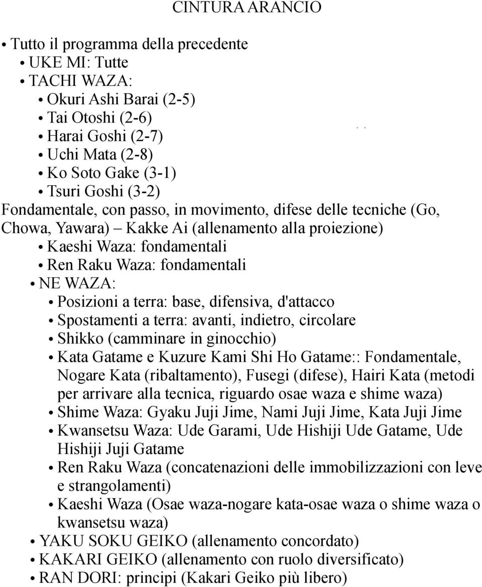 osae waza e shime waza) Shime Waza: Gyaku Juji Jime, Nami Juji Jime, Kata Juji Jime Kwansetsu Waza: Ude Garami, Ude Hishiji Ude Gatame, Ude