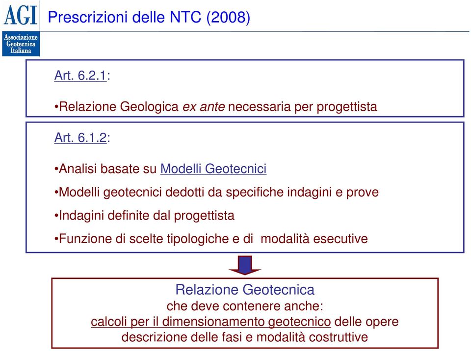 2: Analisi basate su Modelli Geotecnici Modelli geotecnici dedotti da specifiche indagini e prove