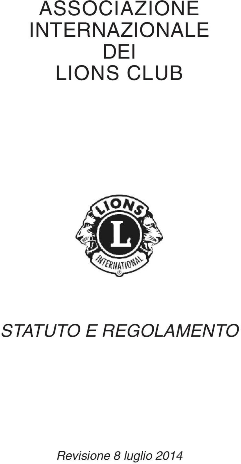 LIONS CLUB STATUTO E