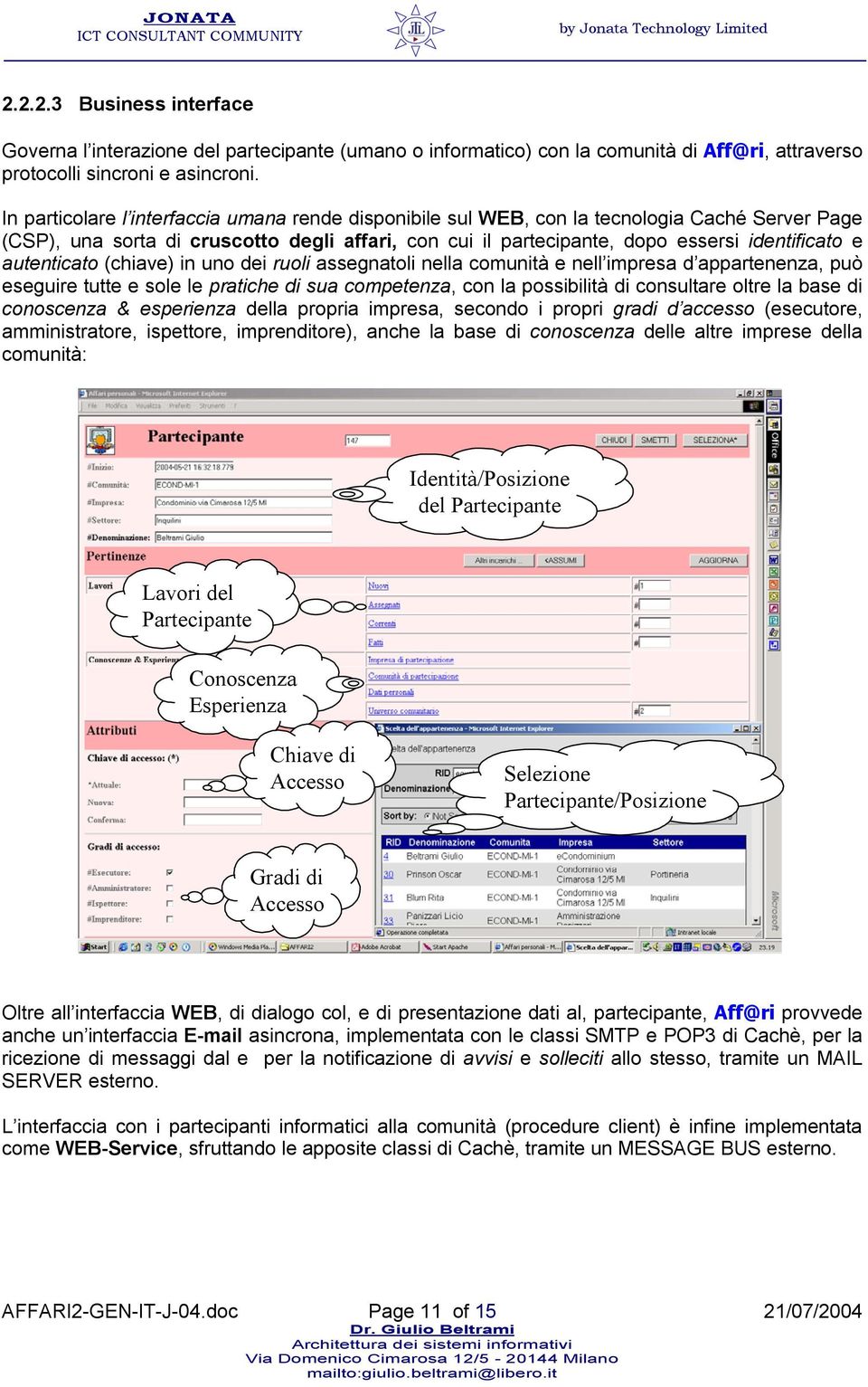 autenticato (chiave) in uno dei ruoli assegnatoli nella comunità e nell impresa d appartenenza, può eseguire tutte e sole le pratiche di sua competenza, con la possibilità di consultare oltre la base