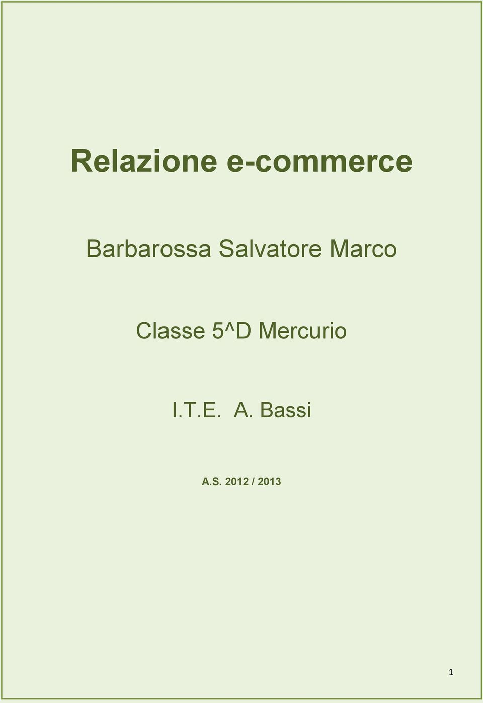 Marco Classe 5^D Mercurio