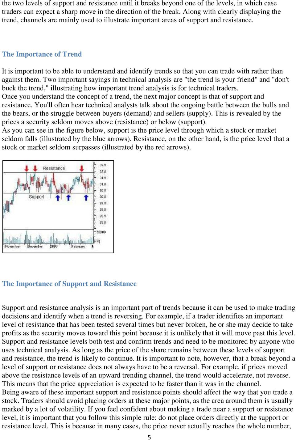 The Importance of Trend It is important to be able to understand and identify trends so that you can trade with rather than against them.