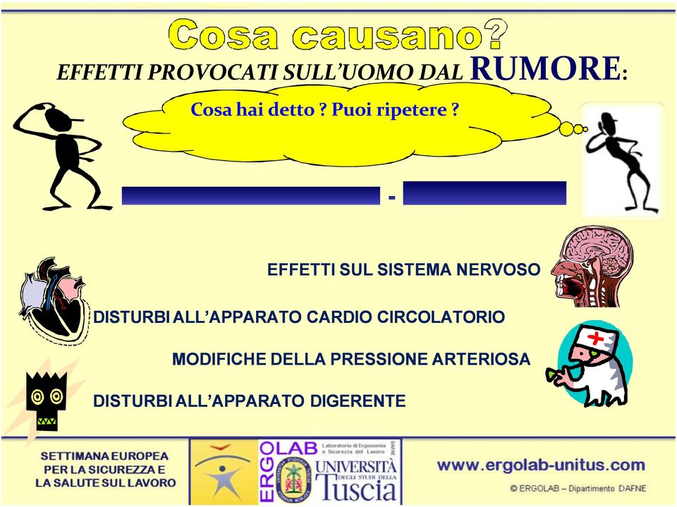 EFFETTI SUL SISTEMA NERVOSO DISTURBI ALL APPARATO