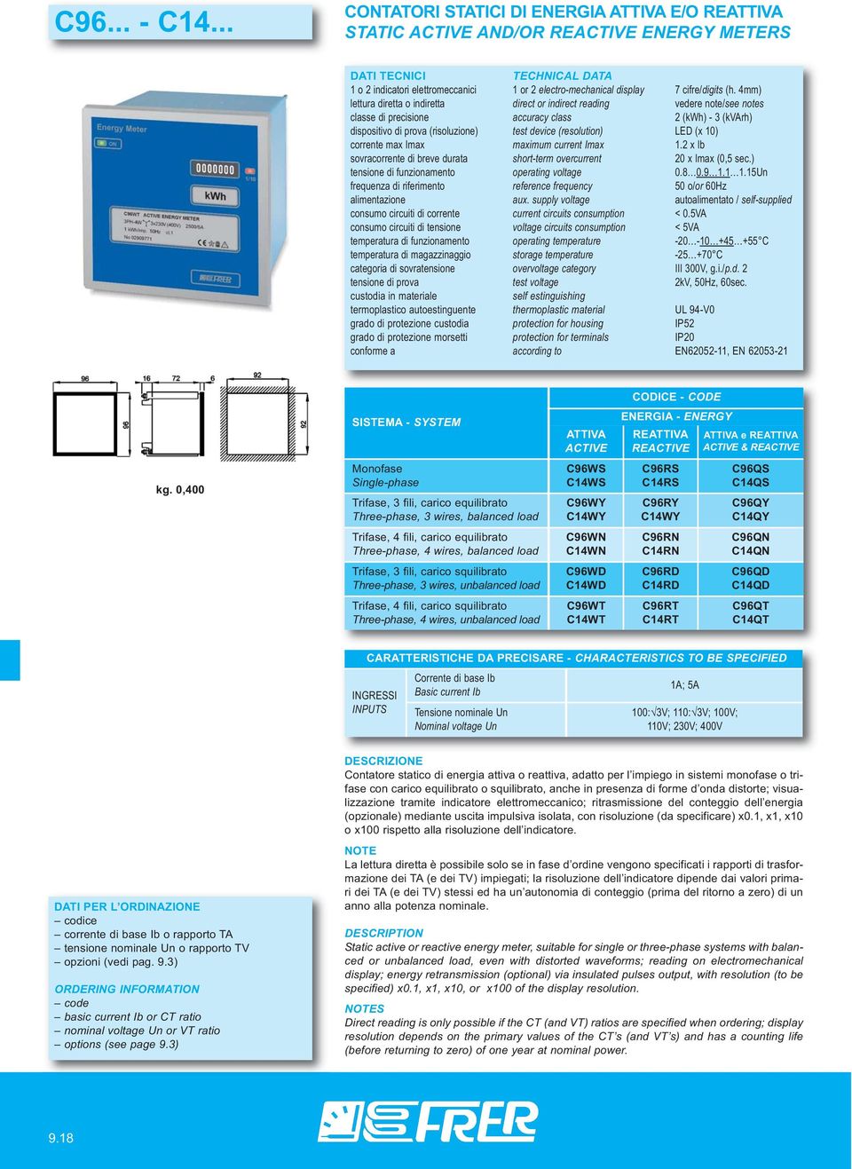 LED (x 10) corrente max Imax maximum current Imax 1.2 x Ib sovracorrente di breve durata short-term overcurrent 20 x Imax (0,5 sec.