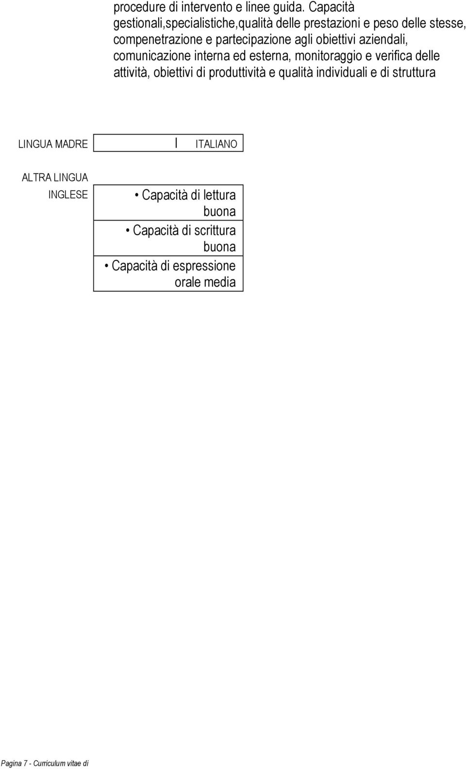 obiettivi aziendali, comunicazione interna ed esterna, monitoraggio e verifica delle attività, obiettivi di produttività