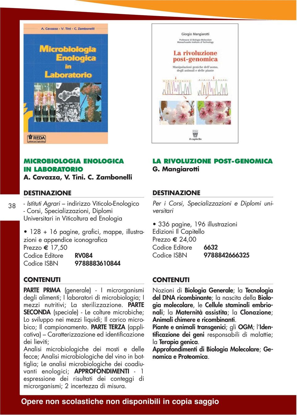 Zambonelli - Istituti Agrari indirizzo Viticolo-Enologico - Corsi, Specializzazioni, Diplomi Universitari in Viticoltura ed Enologia 128 + 16 pagine, grafici, mappe, illustrazioni e appendice