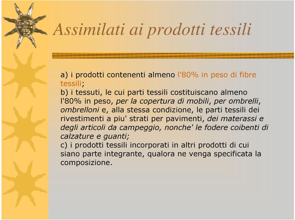 dei rivestimenti a piu' strati per pavimenti, dei materassi e degli articoli da campeggio, nonche' le fodere coibenti di calzature e