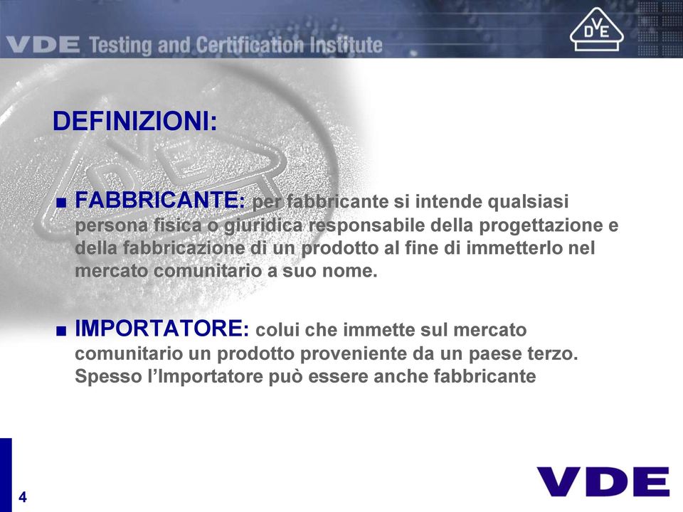 nel mercato comunitario a suo nome.