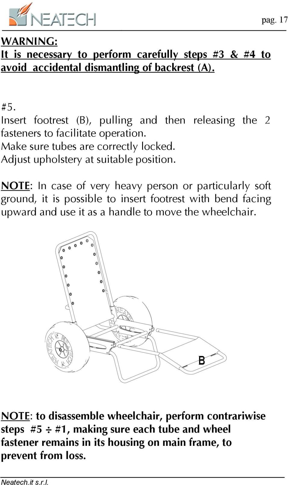 Adjust upholstery at suitable position.