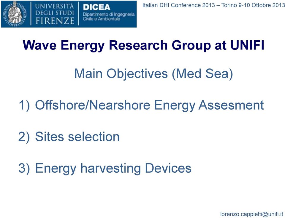 Offshore/Nearshore Energy Assesment