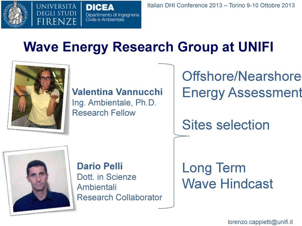 Research Fellow Offshore/Nearshore Energy Assessment Sites