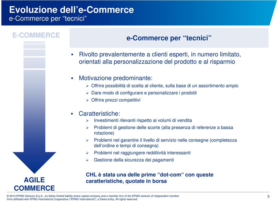 Caratteristiche: Investimenti rilevanti rispetto ai volumi di vendita Problemi di gestione delle scorte (alta presenza di referenze a bassa rotazione) Problemi nel garantire il livello di servizio