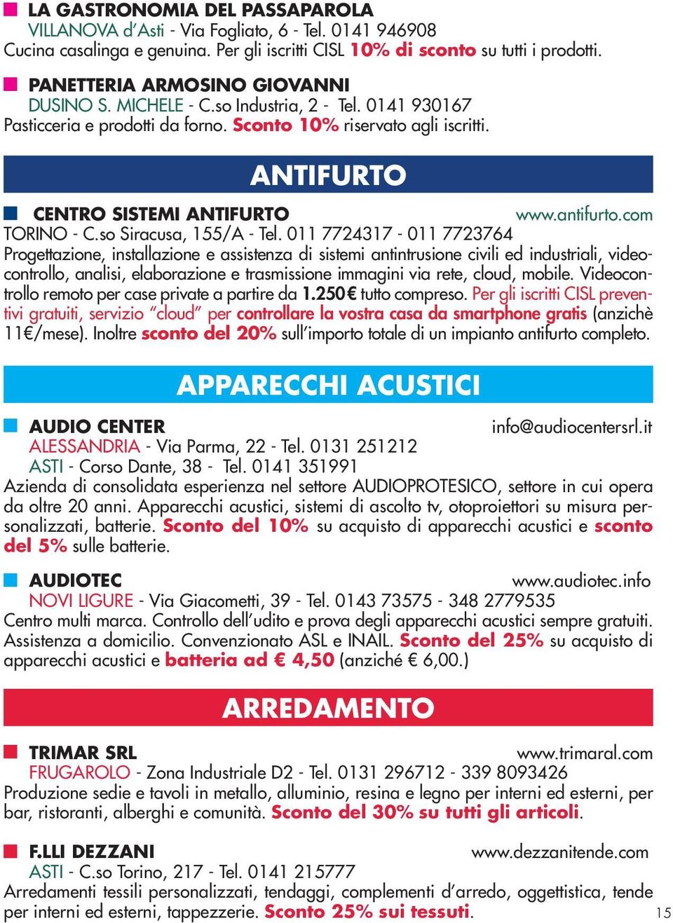 antifurto.com TORINO - C.so Siracusa, 155/A - Tel.