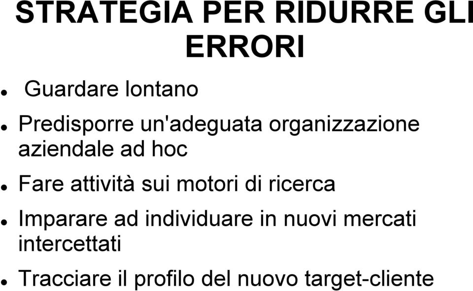 attività sui motori di ricerca Imparare ad individuare in