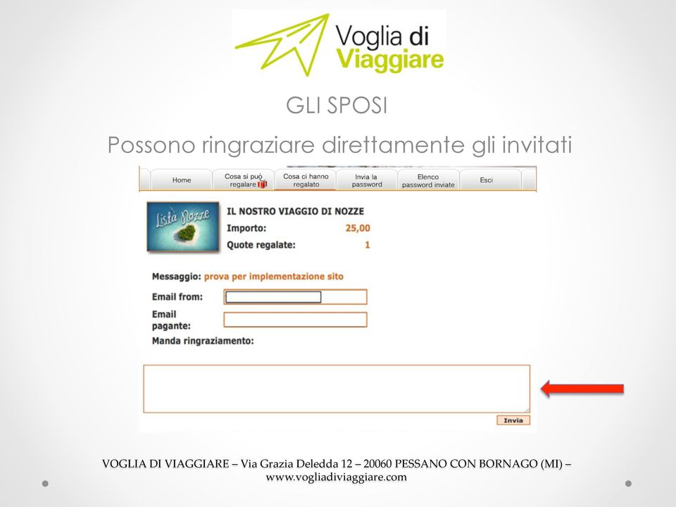 ..grazie per il contributo che darete alla realizzazione del nostro sogno Un itinerario che abbiamo pensato per conoscere le più