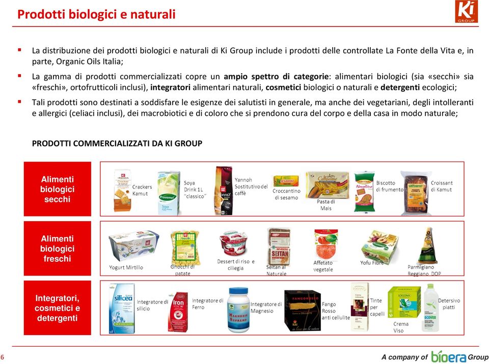 naturali e detergenti ecologici; Tali prodotti sono destinati a soddisfare le esigenze dei salutisti in generale, ma anche dei vegetariani, degli intolleranti e allergici (celiaci inclusi), dei