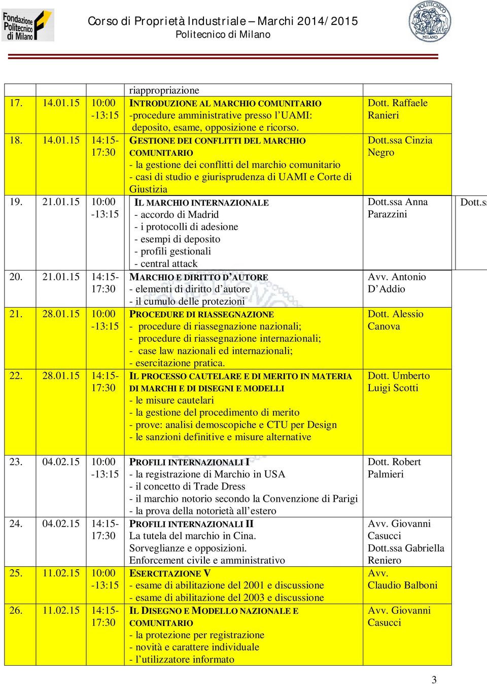 di Madrid - i protocolli di adesione - esempi di deposito - profili gestionali - central attack MARCHIO E DIRITTO D AUTORE - elementi di diritto d autore - il cumulo delle protezioni PROCEDURE DI