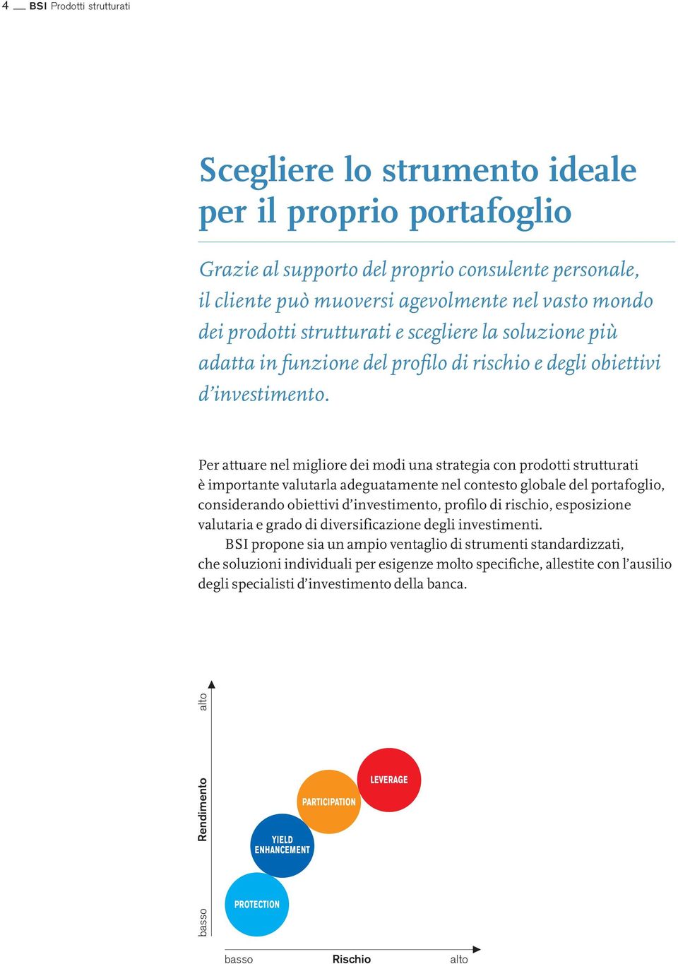 Per attuare nel migliore dei modi una strategia con prodotti strutturati è importante valutarla adeguatamente nel contesto globale del portafoglio, considerando obiettivi d investimento, profilo di