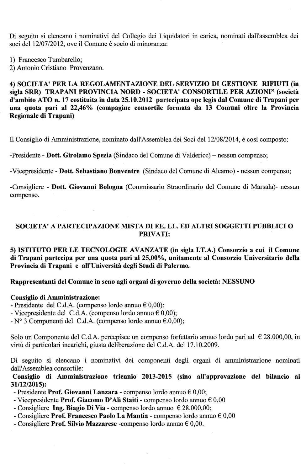 17 costituita in data 25.10.