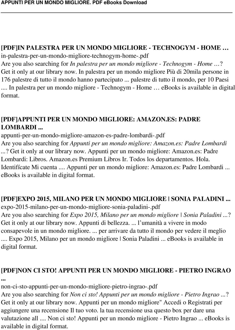 In palestra per un mondo migliore - Technogym - Home ebooks is available in digital format. [PDF]APPUNTI PER UN MONDO MIGLIORE: AMAZON.