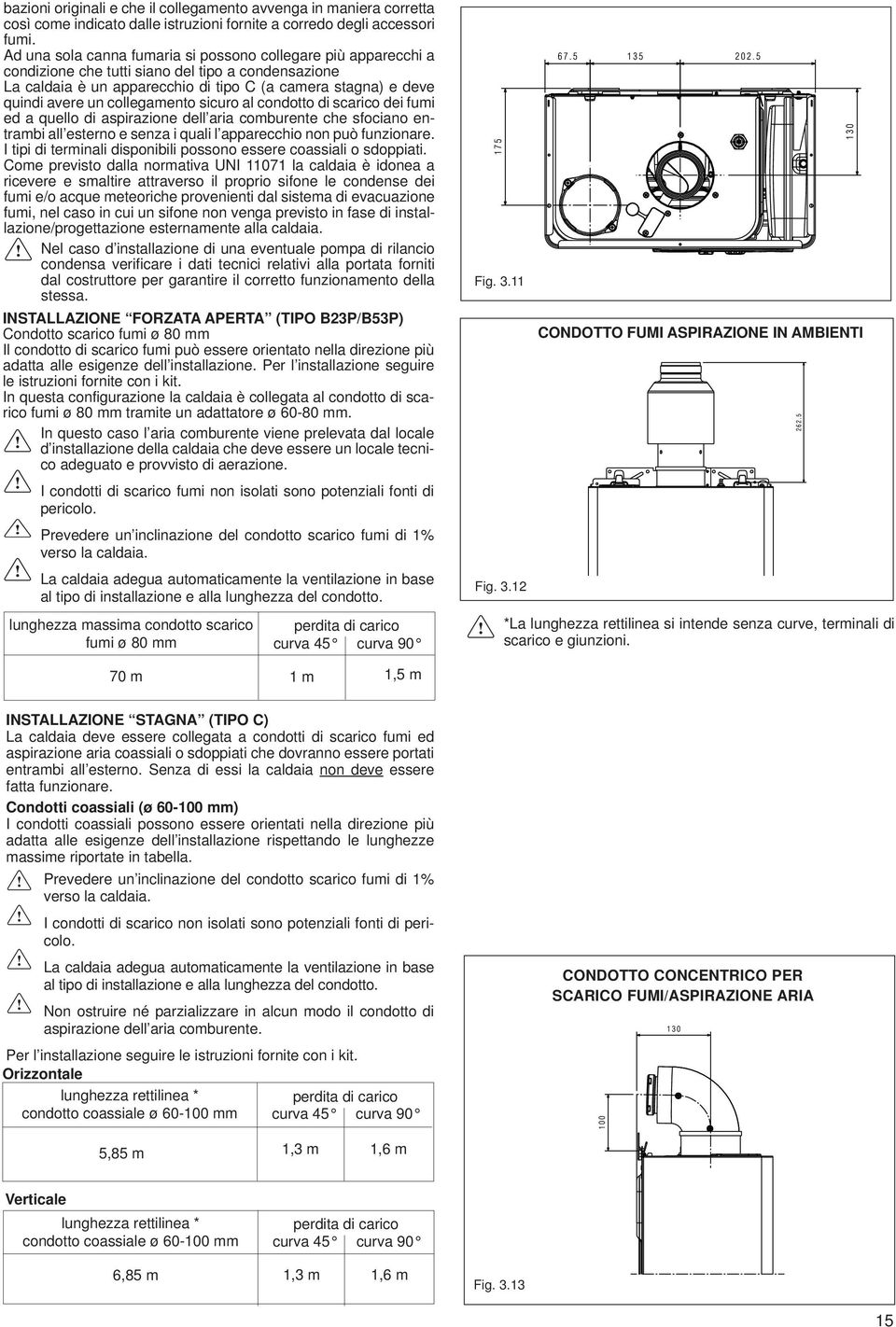 collegamento sicuro al condotto di scarico dei fumi ed a quello di aspirazione dell aria comburente che sfociano entrambi all esterno e senza i quali l apparecchio non può funzionare.