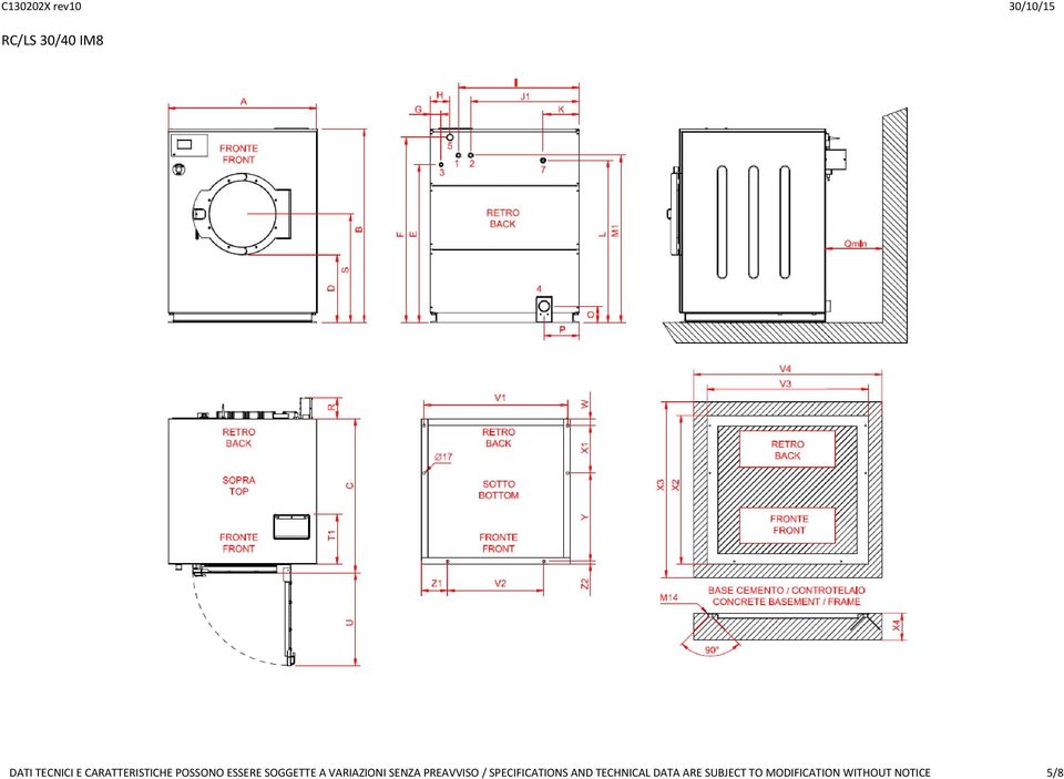 VARIAZIONI SENZA PREAVVISO / SPECIFICATIONS