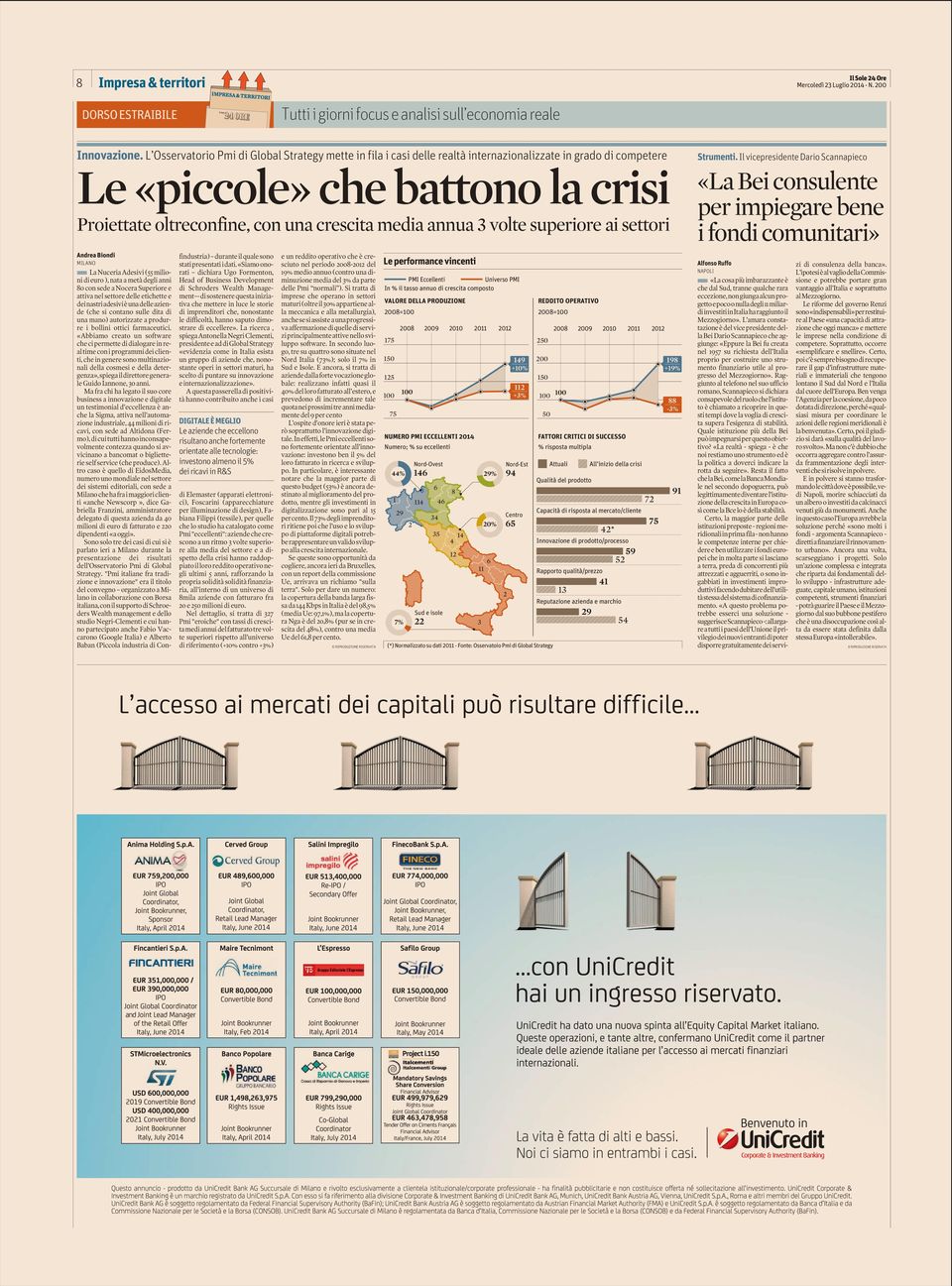 annua 3 volte superiore ai settori Andrea Biondi MILANO LaNuceria Adesivi (55milioni di euro ), nata a metà degli anni 80 con sede a Nocera Superiore e attiva nel settore delle etichette e