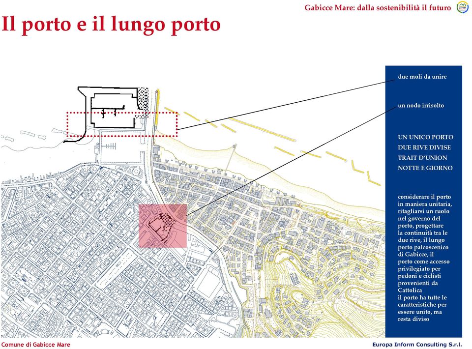 progettare la continuità tra le due rive, il lungo porto palcoscenico di Gabicce, il porto come accesso