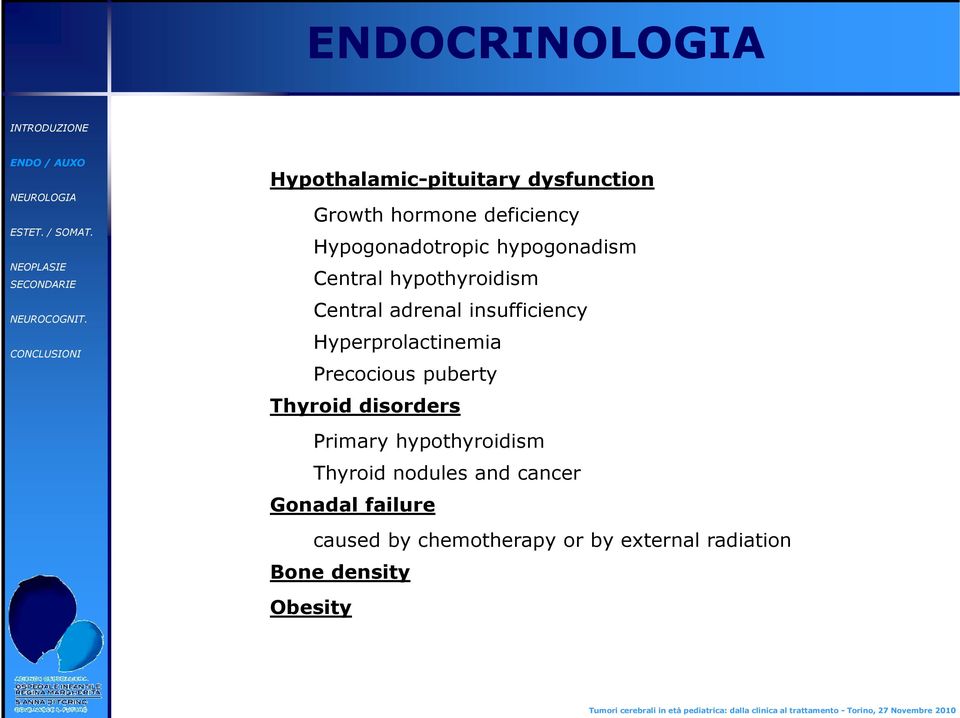 Hyperprolactinemia Precocious puberty Thyroid disorders Primary hypothyroidism Thyroid