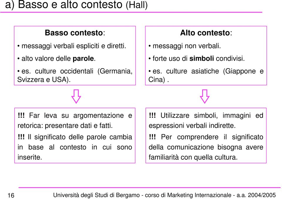 !!! Far leva su argomentazione e retorica: presentare dati e fatti.!!! Il significato delle parole cambia in base al contesto in cui sono inserite.