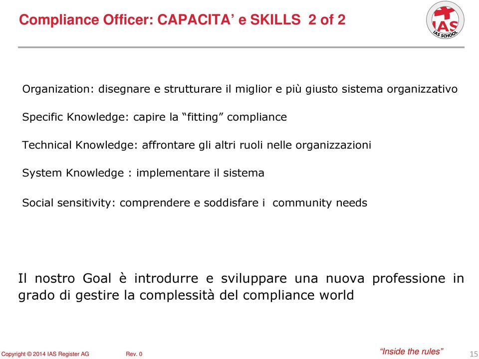 organizzazioni System Knowledge : implementare il sistema Social sensitivity: comprendere e soddisfare i community