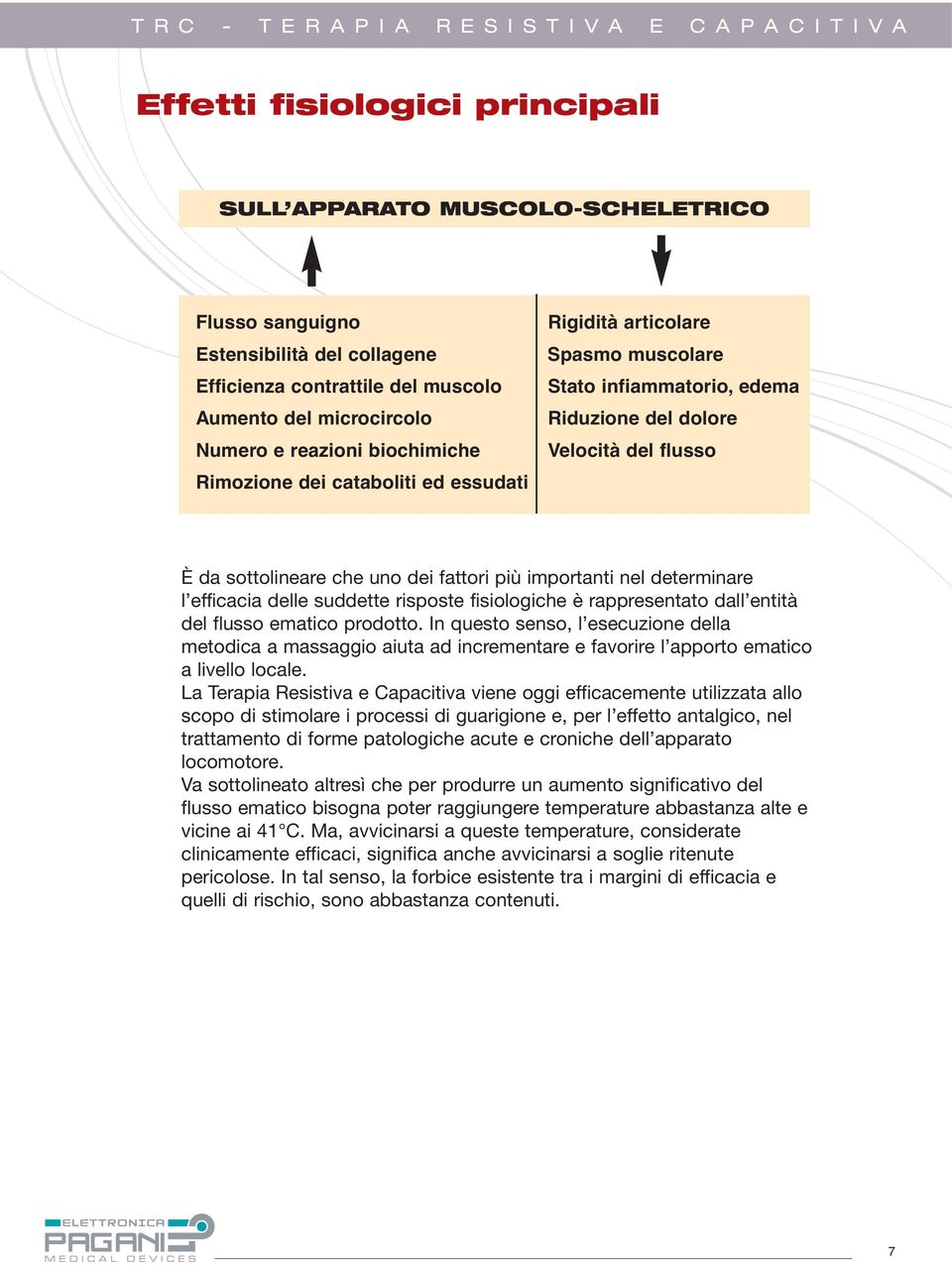 determinare l efficacia delle suddette risposte fisiologiche è rappresentato dall entità del flusso ematico prodotto.