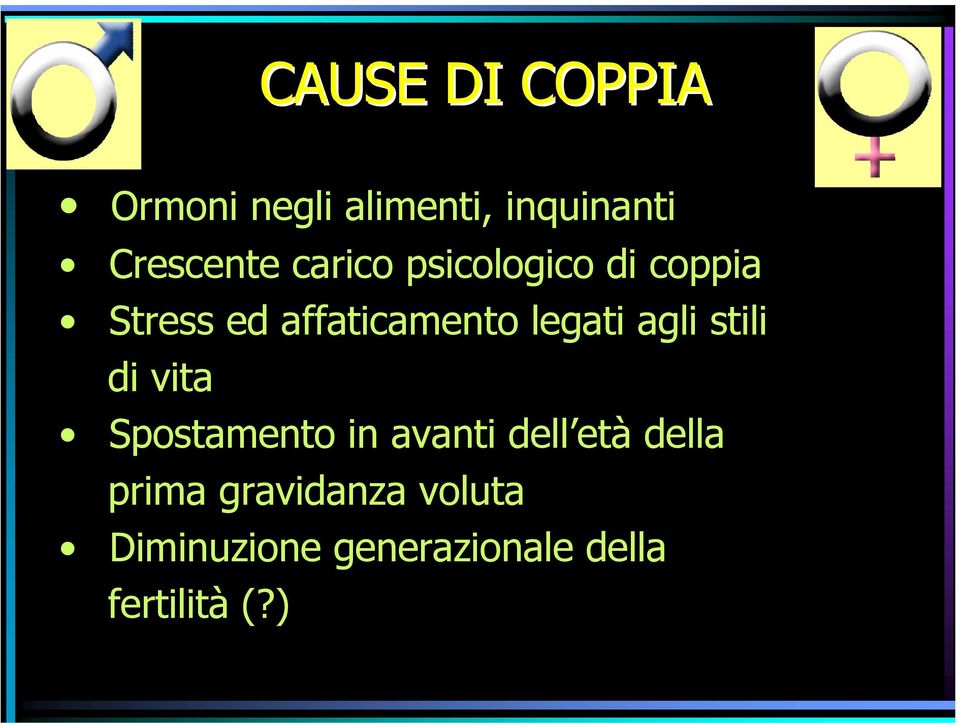 agli stili di vita Spostamento in avanti dell età della prima