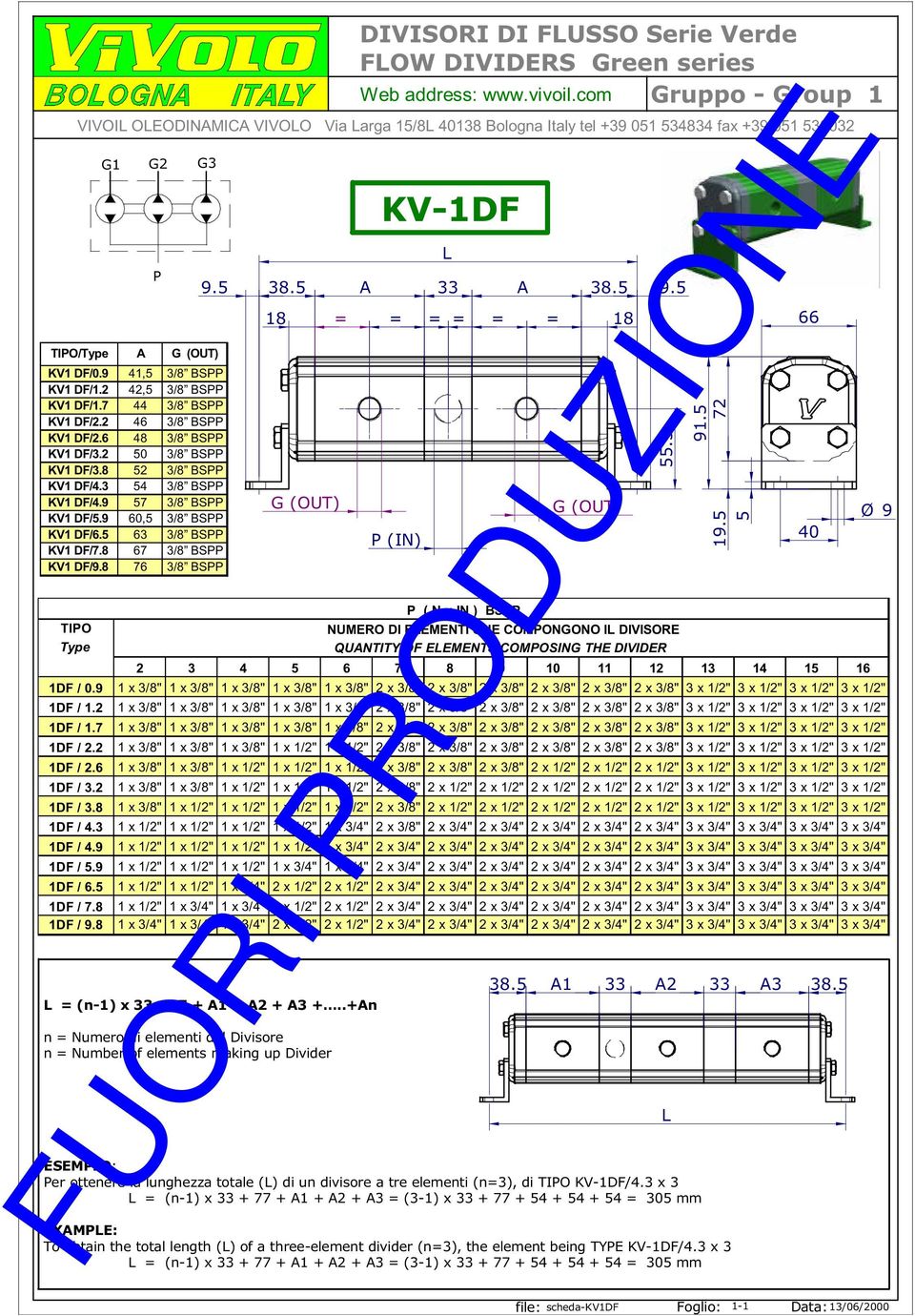 2 42,5 3/8 BSPP KV1 DF/1.7 44 3/8 BSPP KV1 DF/2.2 46 3/8 BSPP KV1 DF/2.6 48 3/8 BSPP KV1 DF/3.2 50 3/8 BSPP KV1 DF/3.8 52 3/8 BSPP KV1 DF/4.3 54 3/8 BSPP KV1 DF/4.9 57 3/8 BSPP KV1 DF/5.