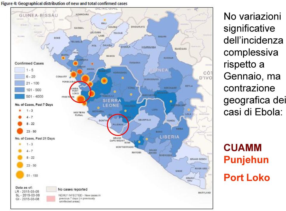 Gennaio, ma contrazione geografica