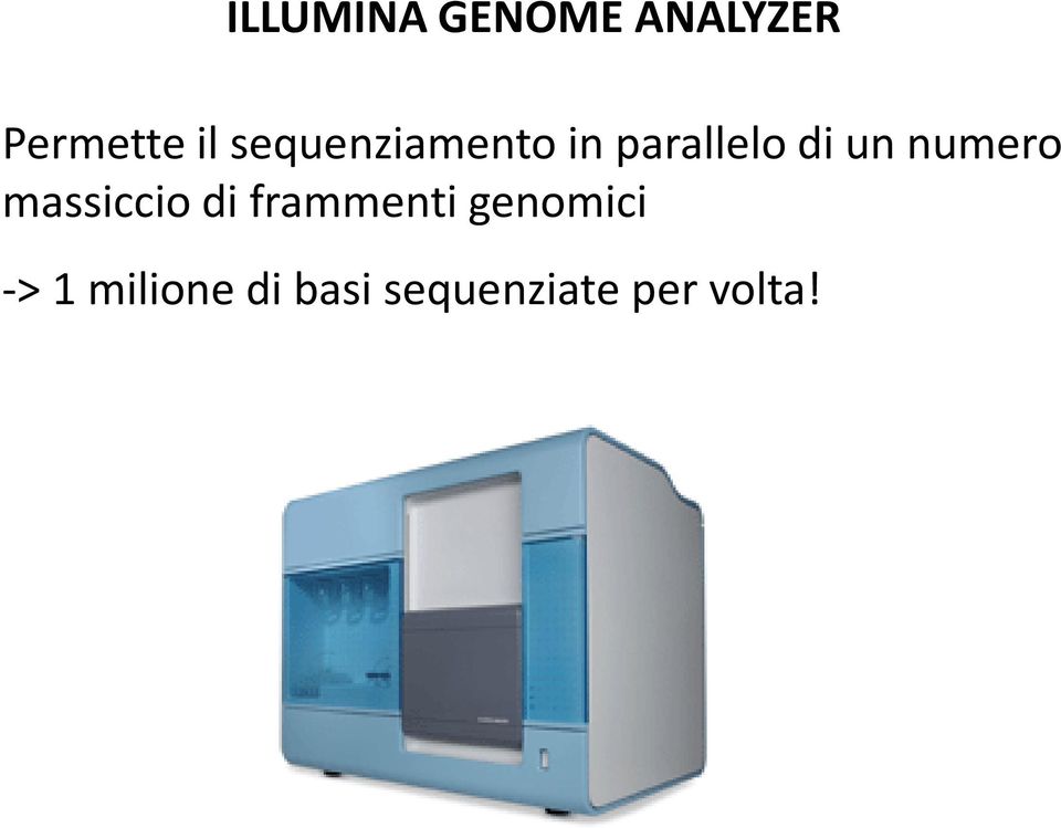 numero massiccio di frammenti genomici