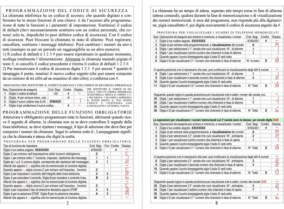 Sostituisci il codice di default (devi necessariamente sostituire con un codice personale, che conosci solo tu, dopodichè lo puoi definire codice di sicurezza).